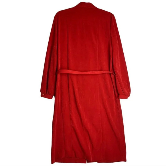 Vintage Red Secretary  Dress Belted Church Business SIZE 12| Charles Caroll - Picture 4 of 12